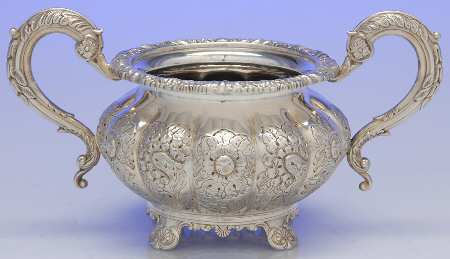 Silverplate Hollowware Sugar Bowl No Lid