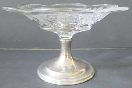 S1289 Compote with Sterling Stem and Base