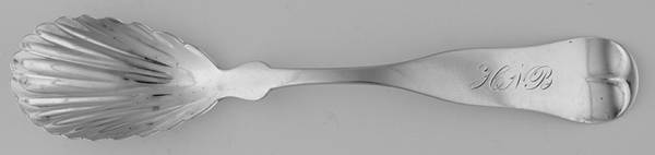 Coin Silver Flatware Sugar Shell Spoon
