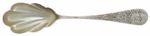 HMD17 (Sterling) Monogram Sugar Shell Spoon