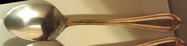 HSV140 (Stainless, Gold Accents) Tablespoon (Serving Spoon)