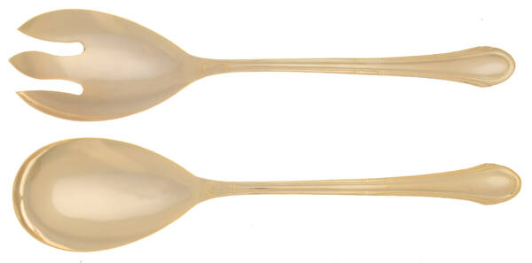 HSV149 (Gold Electroplate) (2 Pc) Solid Salad Set