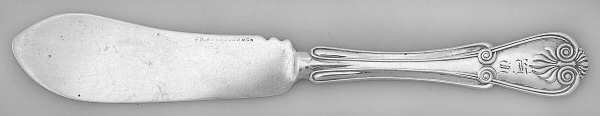 HBD2 (Sterling) Monogramed Flat Handle Master Butter Knife