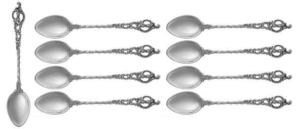 HDT2 (Sterling) (Set of 9) Demitasse Spoon