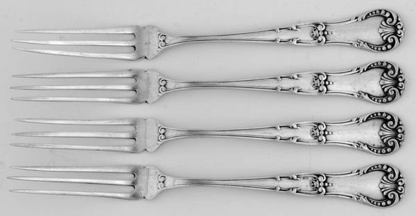 HCU7 (Sterling) Strawberry Fork - Set of 4