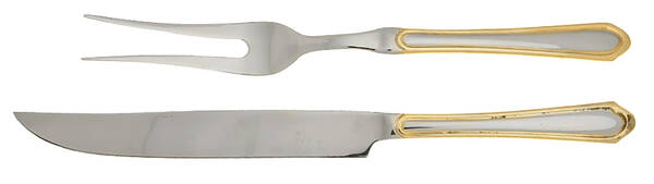 HSV165 (Stainless) Small Solid 2-Piece Steak Carving Set