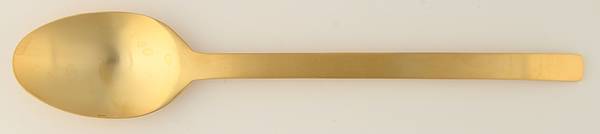 Spiga-Matte (Gold Electroplate) Place/Oval Soup Spoon