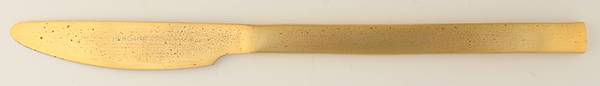 Spiga-Matte (Gold Electroplate) New French Solid Knife