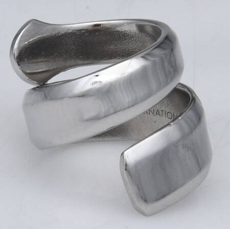 Madison Square (Stainless) Finger Ring (Provide Size) HC