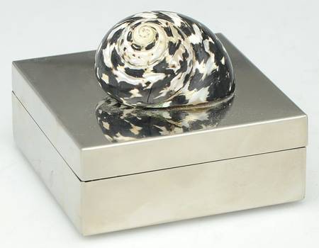 Shell (Silverplate, Hollowware) Box with Hinged Lid