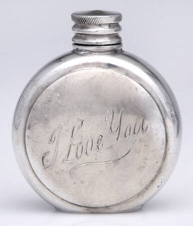 Pewter Hollowware Hip Flask