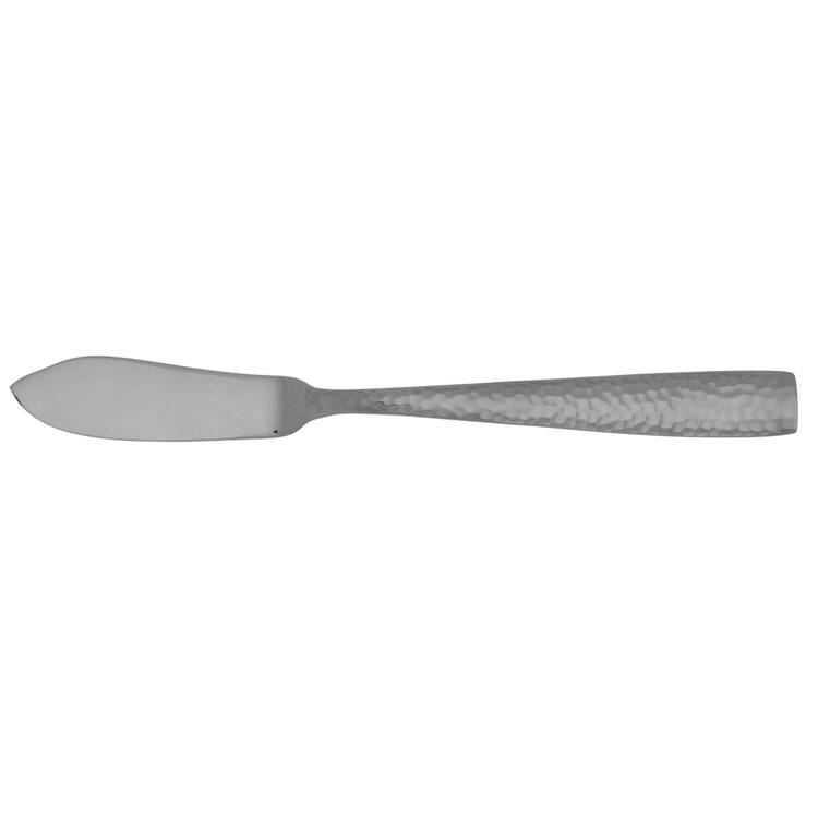 Hammered (Stainless) Flat Handle Master Butter Knife by Hudson Essentials