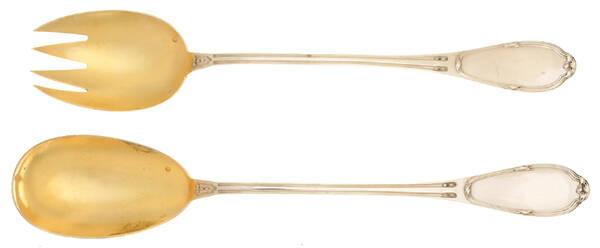 HVS1-1 (Sterling, Monos) (2 Pc) Solid Salad Set