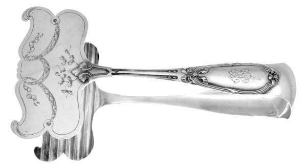 HVS1-1 (Sterling, Monos) Solid Piece Aspragus Tongs