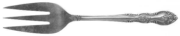 IMI4 (Stainless) Medium Solid Cold Meat Serving Fork