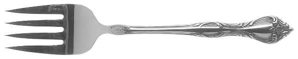Royal Baroque (Stainless) Medium Solid Cold Meat Serving Fork