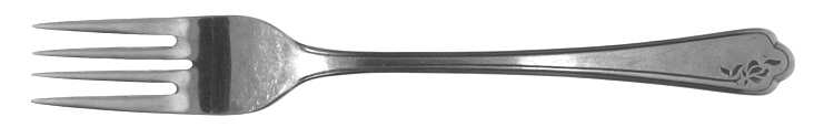 Rose Image (Stainless, Round End) Fork