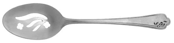 Rose Image (Stainless, Round End) Pierced Tablespoon (Serving Spoon)