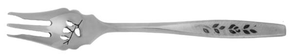 Rose Silhouette (Stainless) Pickle Fork Pierced with Short Handle HC