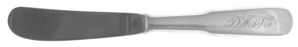 1810 (Sterling, 1930) Monogram Butter Spreader Hollow Hdl-Paddle/StnlBld