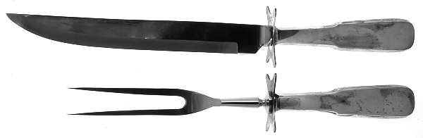 1810 (Sterling, 1930) (2 Pc)Carving Set-Lg Stnbl/Roast w/Sterling Guard