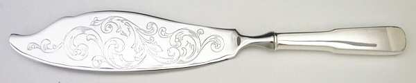 1810 (Sterling, 1930) Engraved Fish Serving Knife-Stainless Blade