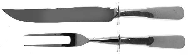 1810 (Sterling, 1930) 2 Piece Small Carving Set W/ Sterling Guard