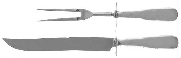 1810 (Sterling, 1930) Large 2-Piece Roast Carving Set w/Stainless Blade