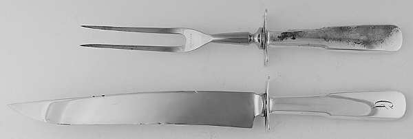 1810 (Sterling, 1930) 2 Piece Small Carving Set W Sterling Guard