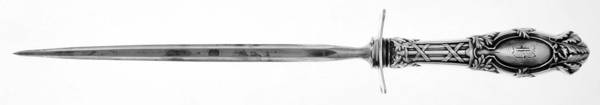 Abbottsford (Sterling, 1907) Large Knife Sharpener-Steel Rod w/Sterling Guard