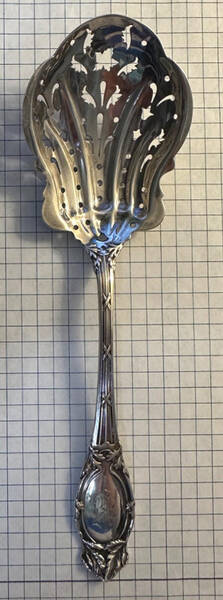 Abbottsford (Sterling, 1907) Pierced Nut Serving Spoon