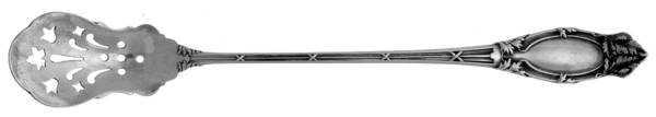 Abbottsford (Sterling, 1907) Pierced Bowl Long Handle Olive Spoon