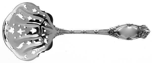 Abbottsford (Sterling, 1907) Solid Bon Bon Spoon with Pierced Bowl