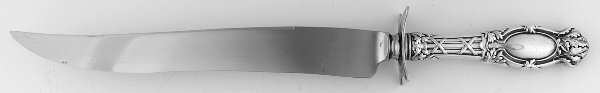 Abbottsford (Sterling, 1907) Large Carving/Roast Knife StnlBl w/Sterling Guard