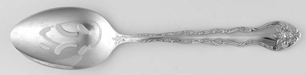 Abbey Rose (Silverplate) Pierced Tablespoon (Serving Spoon)