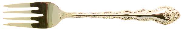 Abbey Rose (Gold Electroplate) Individual Salad Fork