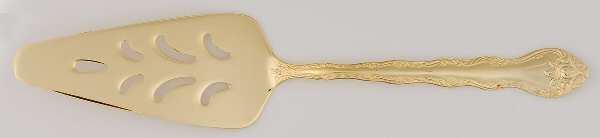 Abbey Rose (Gold Electroplate) Server-Pie/Solid-Pierced