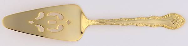 Abbey Rose (Gold Electroplate) Solid Pierced Pie Server