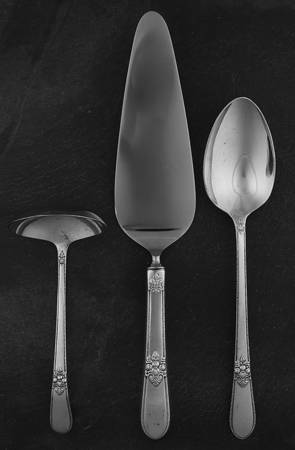 Adoration (Silverplate, No Monograms) 3 Piece Completer Set