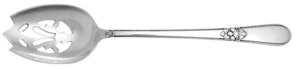Adoration (Silverplate, No Monograms) Pierced Tablespoon (Serving Spoon) HC