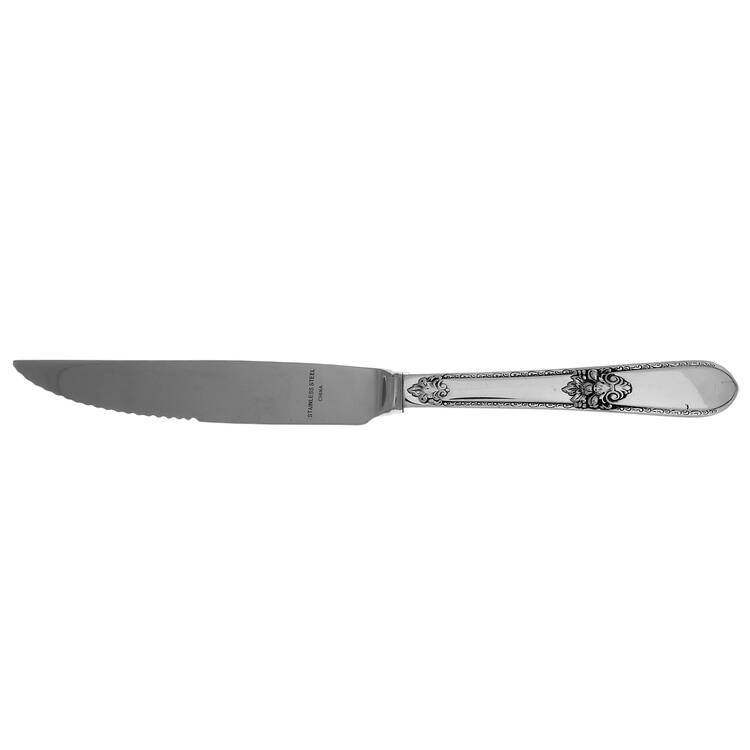 Adoration (Silverplate, No Monograms) Steak Knife Individual Hollow, Serrate HC
