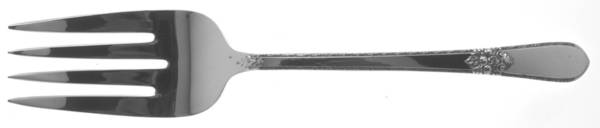 Adoration (Silverplate, No Monograms) Medium Solid Cold Meat Serving Fork