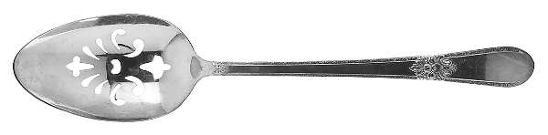 Adoration (Silverplate, No Monograms) Pierced Tablespoon (Serving Spoon)