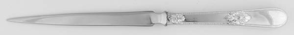 Adoration (Silverplate, No Monograms) Letter Opener with Stainless Blade