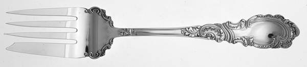 Aldine (Silverplate, 1895) Medium Solid Cold Meat Serving Fork