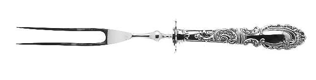 Aldine (Silverplate, 1895) Small Steak Carving Fork, Silverplate Prongs