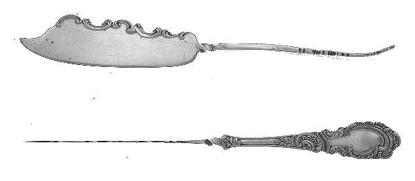 Aldine (Silverplate, 1895) Flat Twisted Handle Master Butter Knife