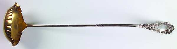 Aldine (Silverplate, 1895) Large Punch Ladle, Solid Piece