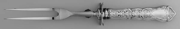 Alhambra (Silverplate, 1907) Large Stainless-Prong Roast Carving Fork