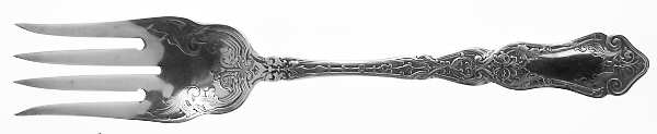 Alhambra (Silverplate, 1907) Medium Solid Cold Meat Serving Fork